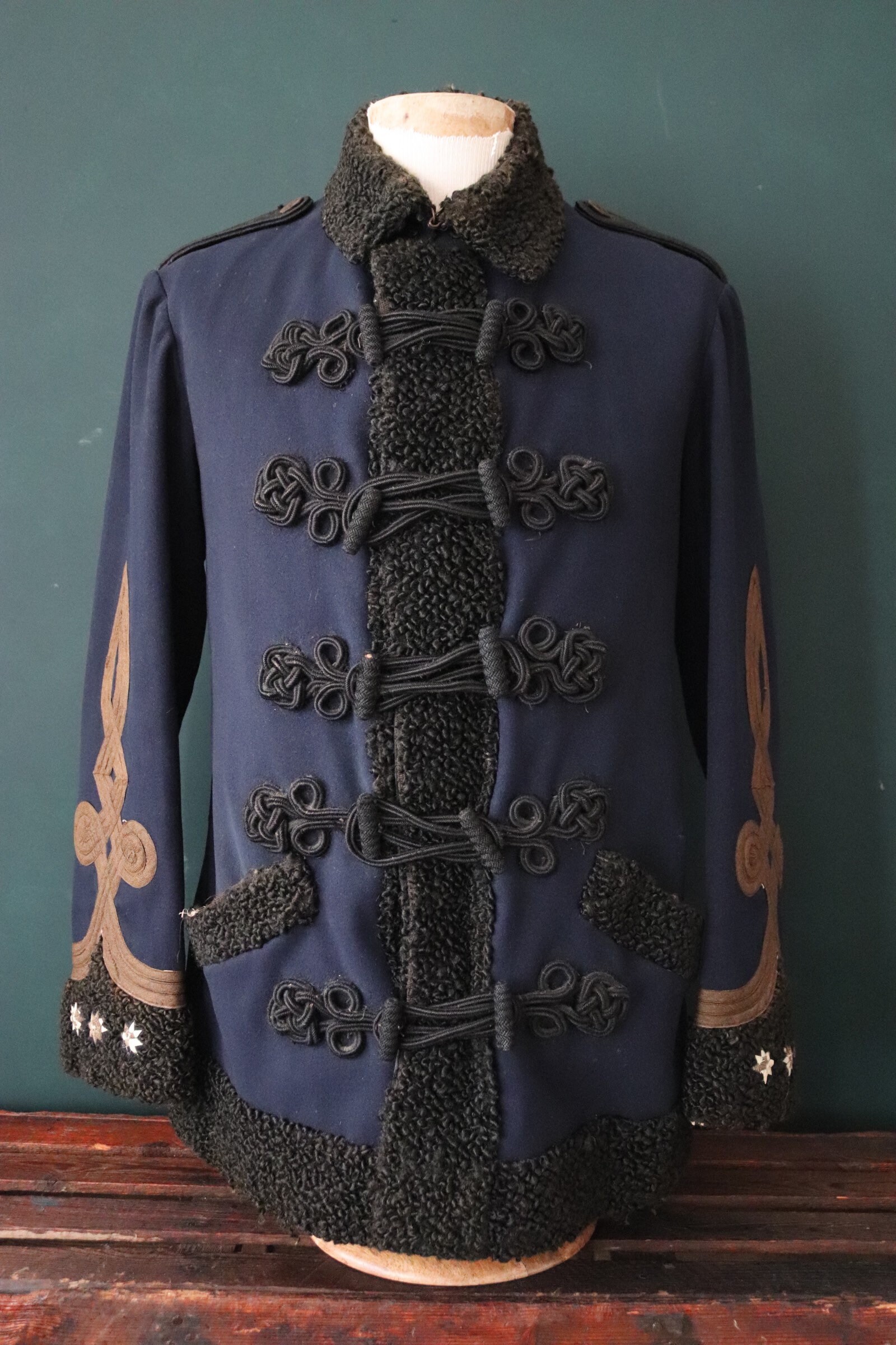 Vintage antique Hussar theatre costume jacket dolman pelisse 40” chest