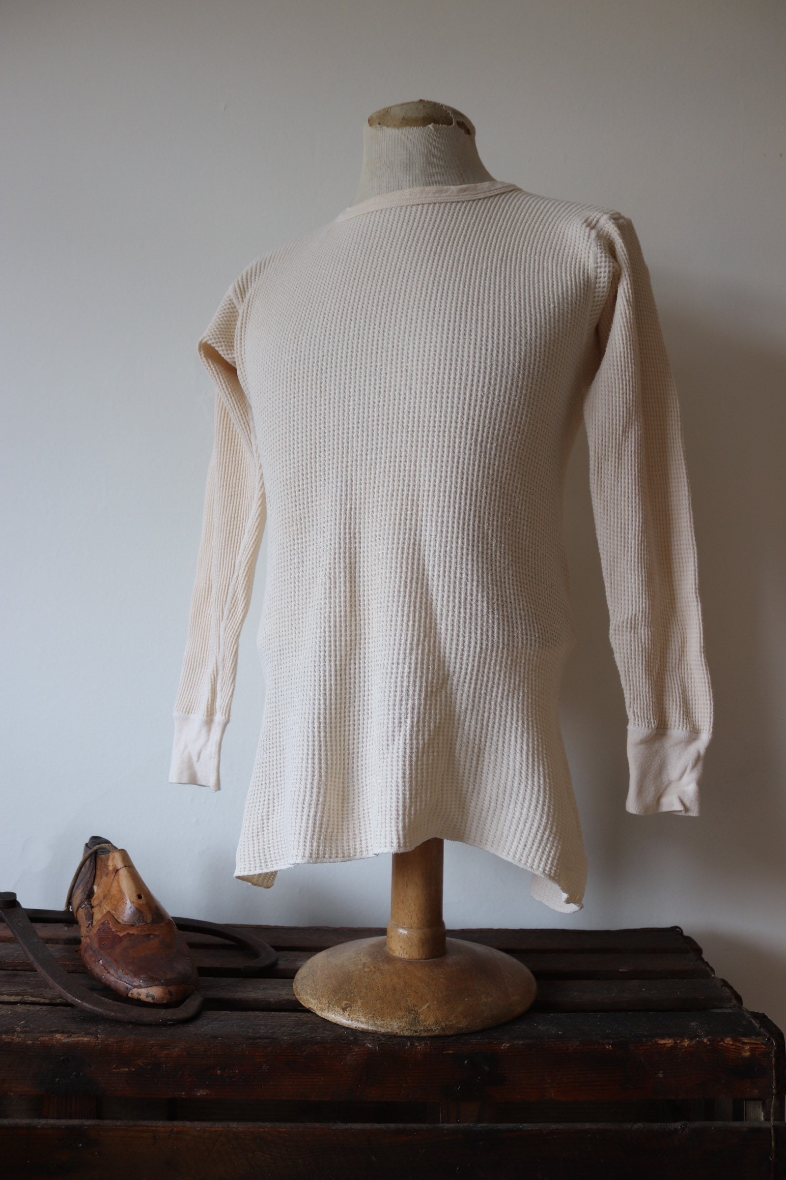 white thermal undershirt