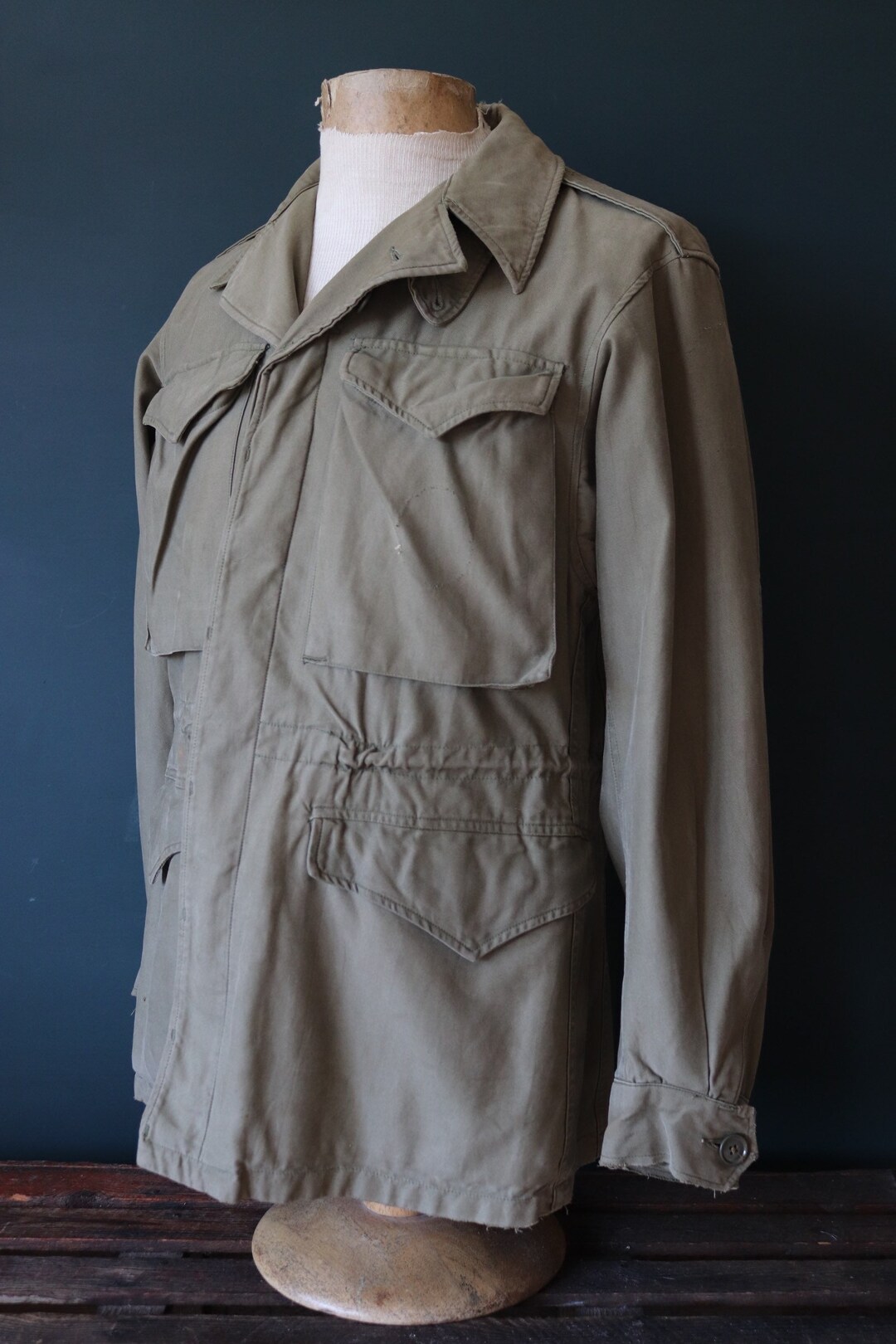 Vintage 1940s 40s US army military M-43 M43 M 43 field utility jacket olive green WW2 41 chest - Etsy Polska Vintage 1940s 40s US army military M-43 M43 M 43 field utility jacket olive green WW2 41 chest - Etsy Polska