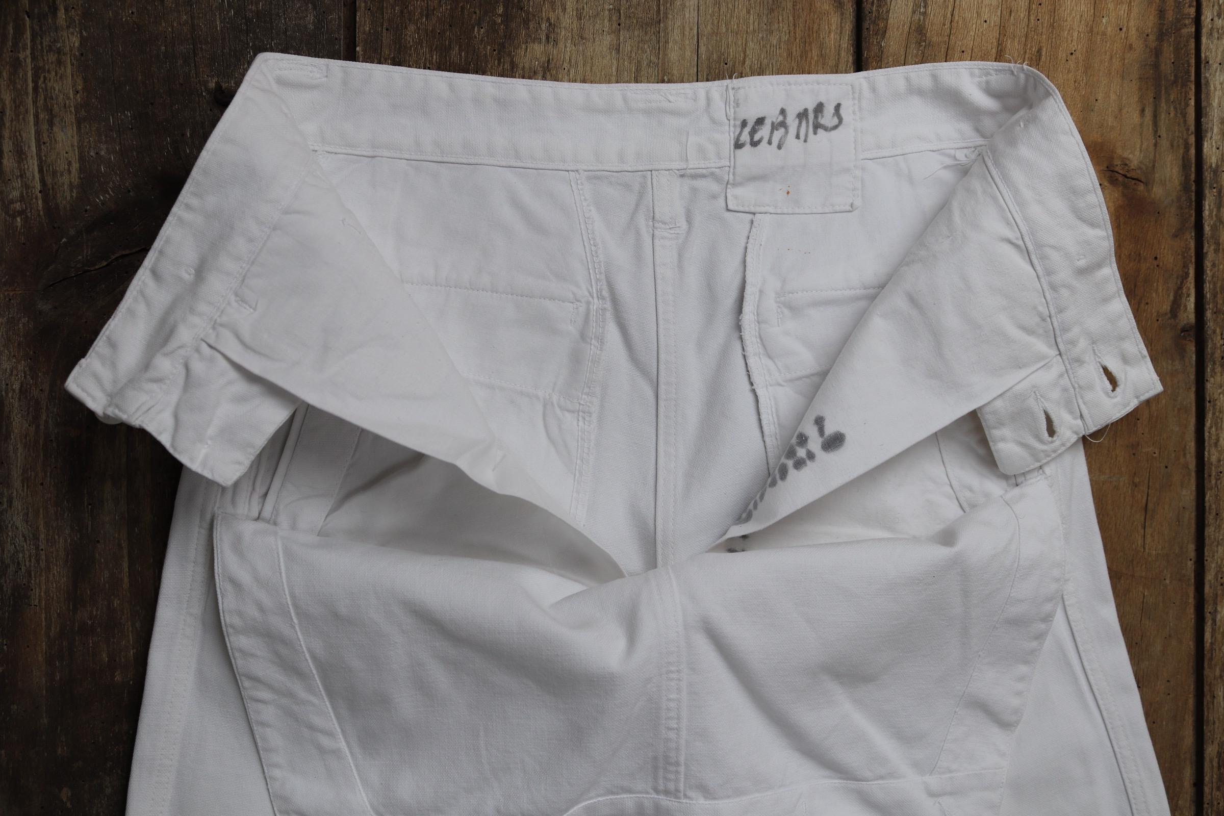 VINTAGE FRENCH WORKWEAR KHAKI SANFOR TROUSERS PANTS 1960S