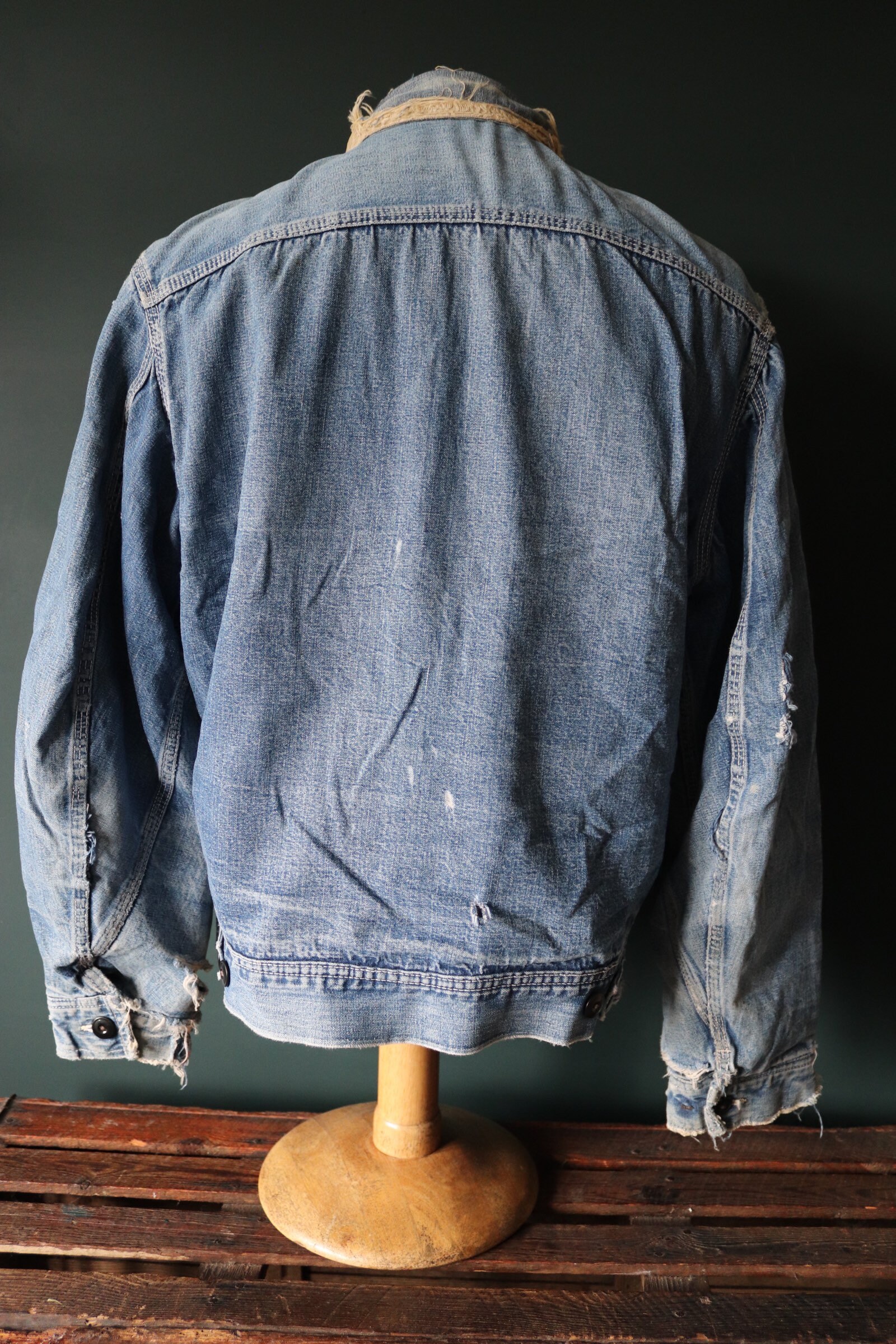 Vintage 1960s 60s Lee 191LB blanket lined denim jacket 46” chest