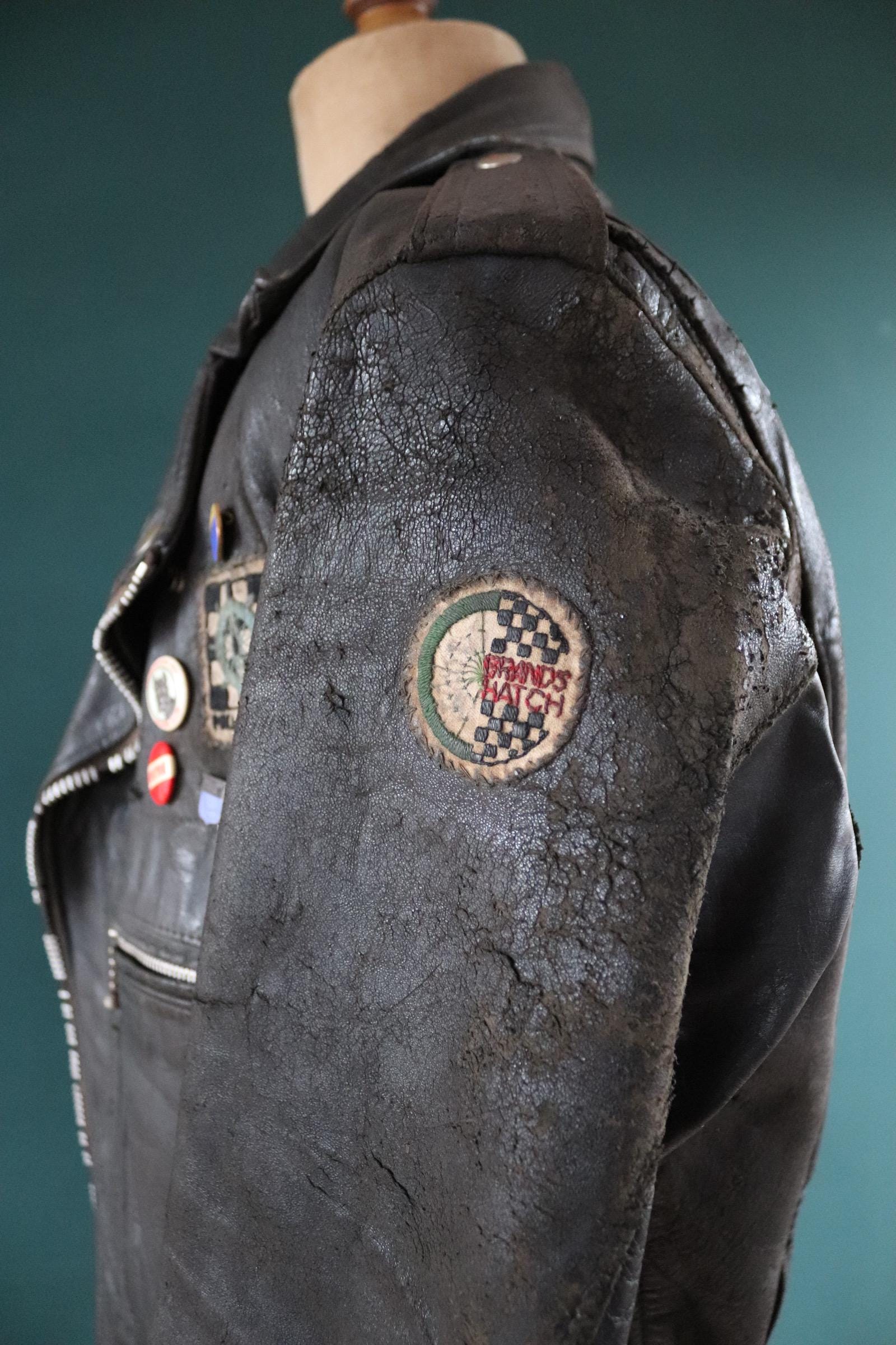 Vintage 1960s Lewis Leathers Black Leather Jacket - Aviakit
