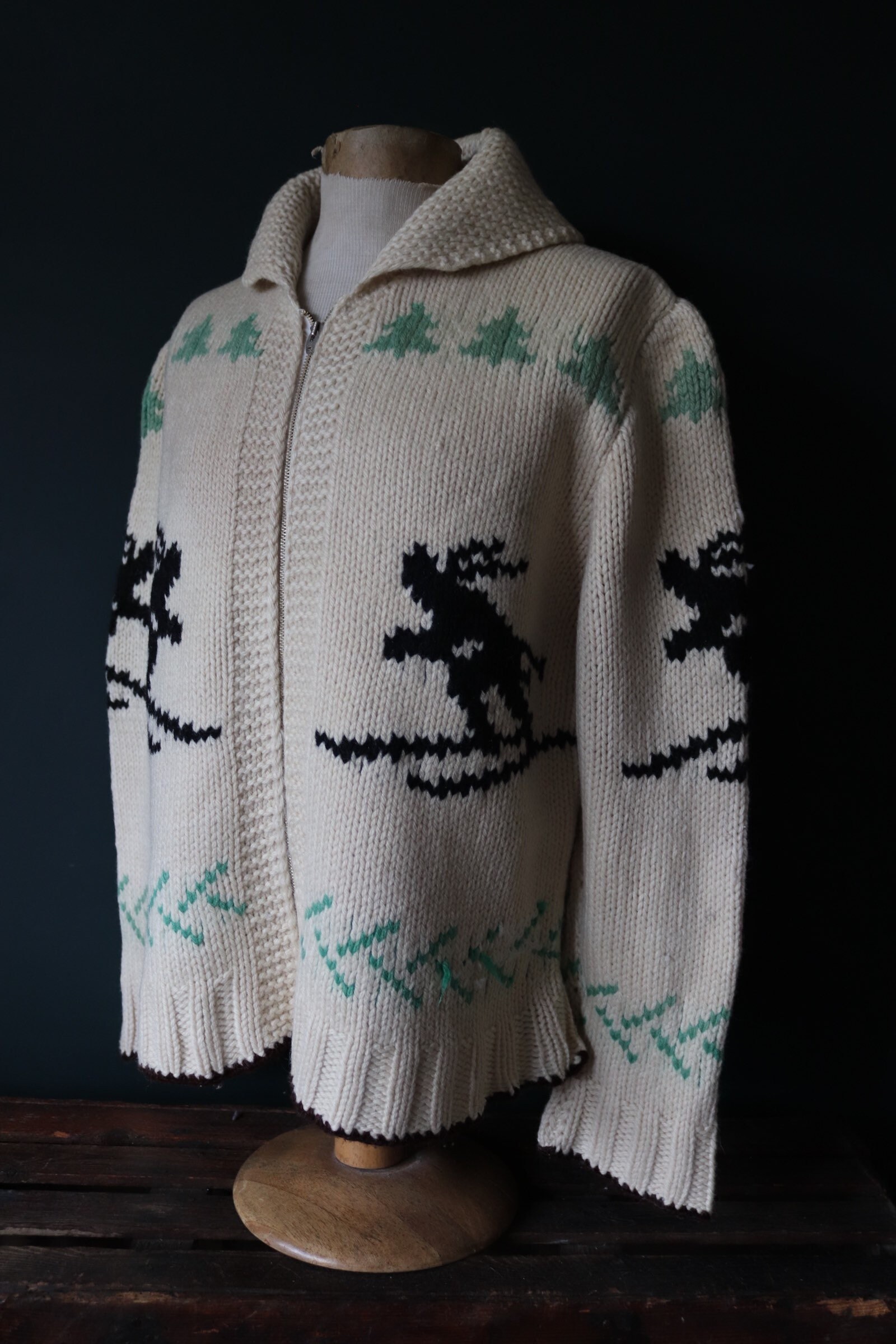 Vintage 1960s 60s Hand Knitted Wool Cowichan Sweater, 60% OFF