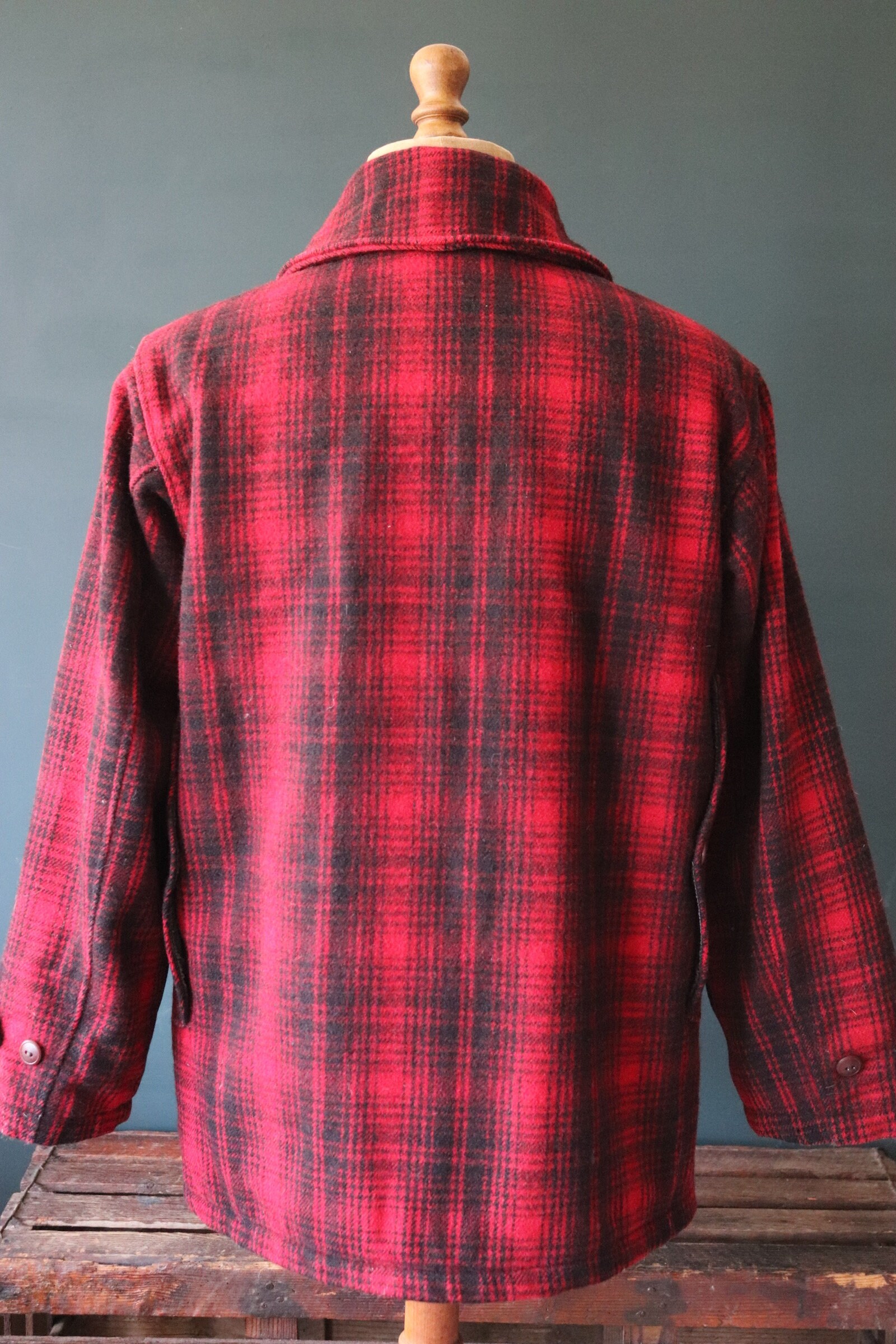 Vintage 1970s Woolrich Workwear Jacket - Red Black Buffalo Plaid