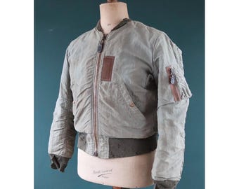 Vintage 70s ALPHA INDUSTRIES Reversible Flight MA-1 Bomber Jacket