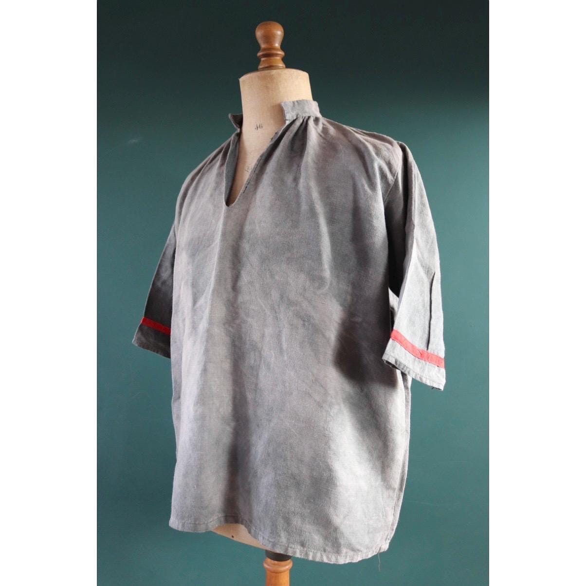 Vintage 1930s French Workwear Shirt - Linen Smock - 56” Chest - Etsy
