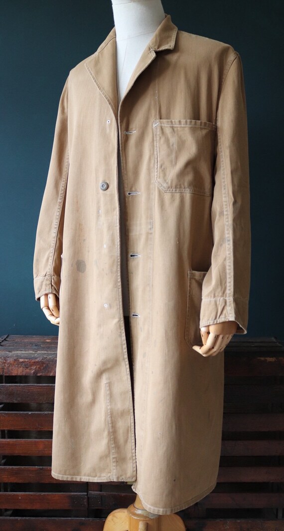 Vintage 1930s 30s 1940s 40s Carhartt brown cotton