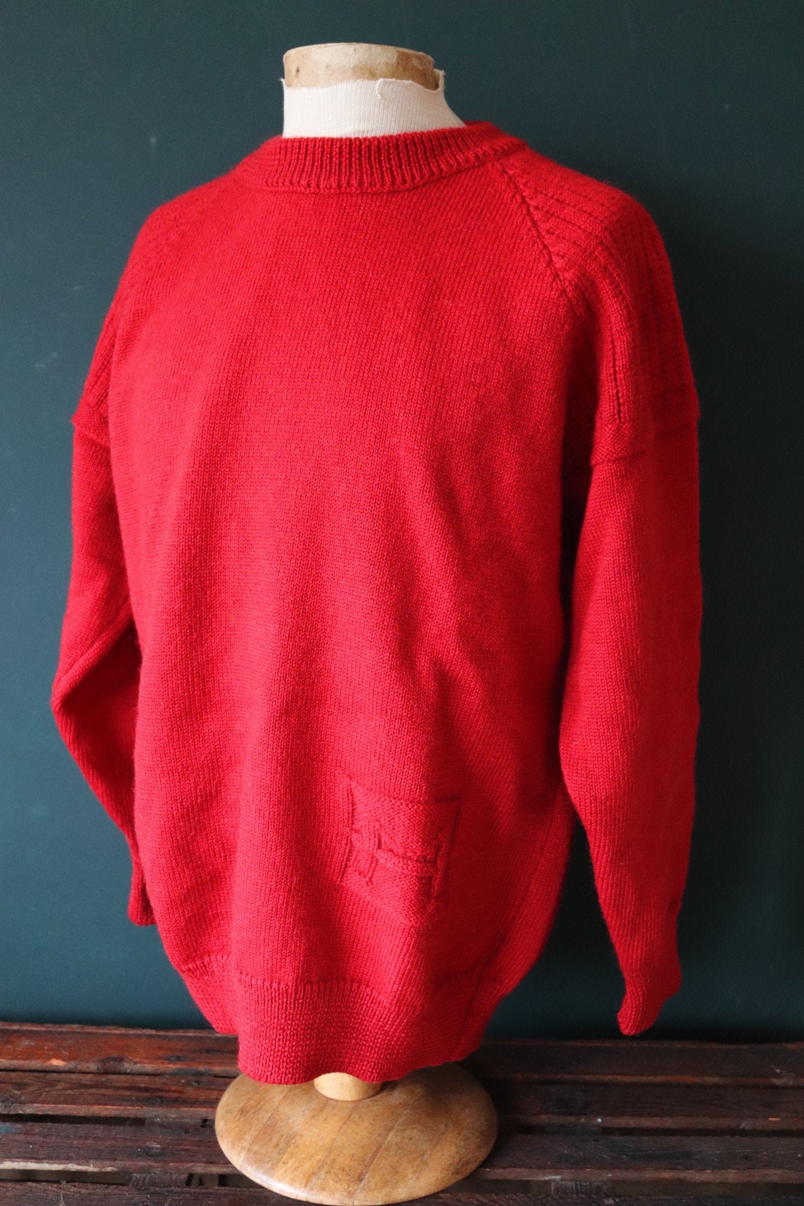 Red fisherman sweater best sale