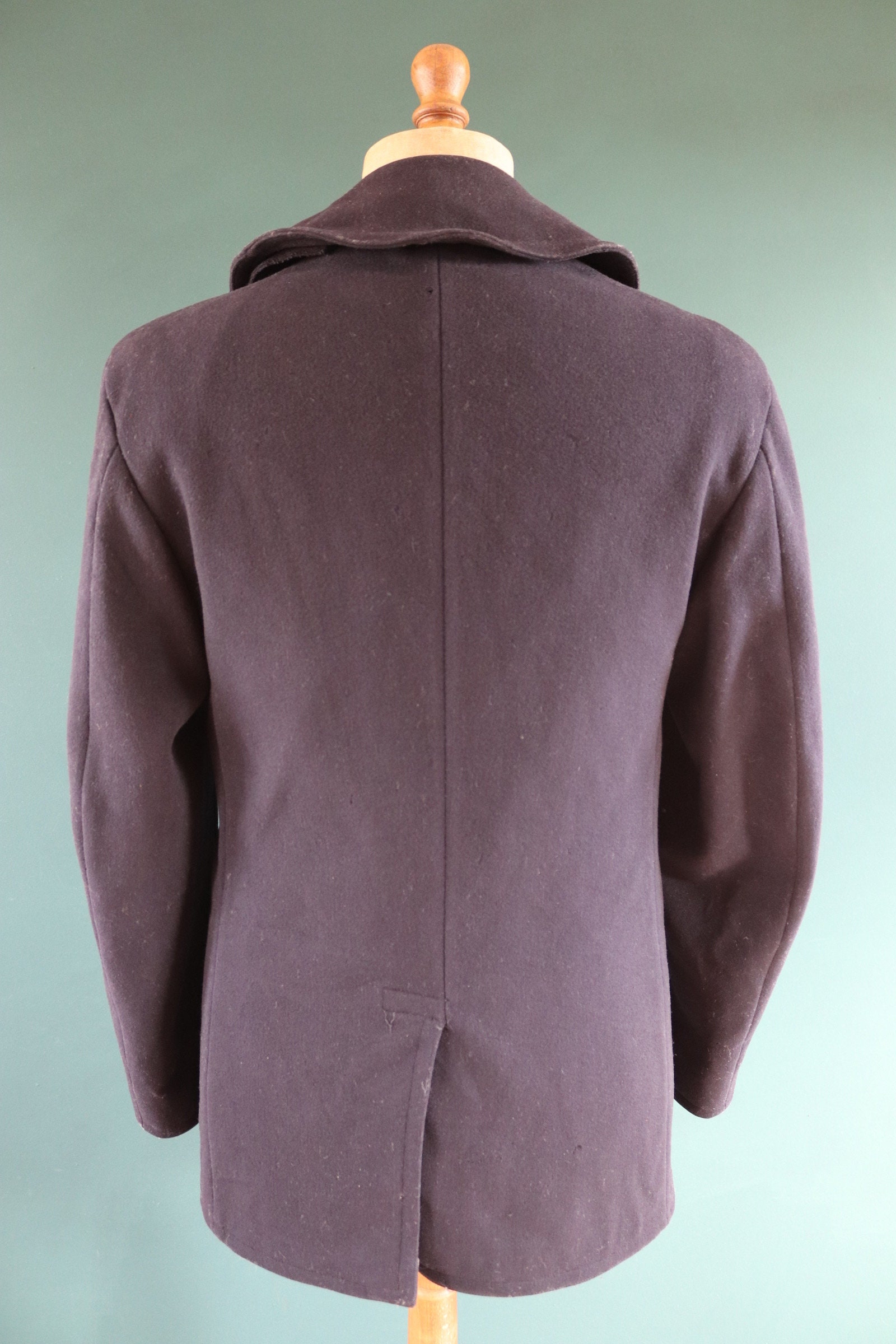 Vintage 1940s WW2 Pea Coat - USN Jacket - US Navy Wool