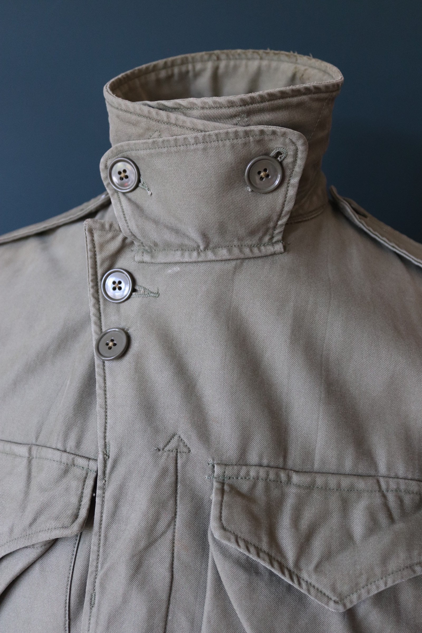 Vintage WW2 US Army Utility Jacket - 1940s Military - M43 - Olive 