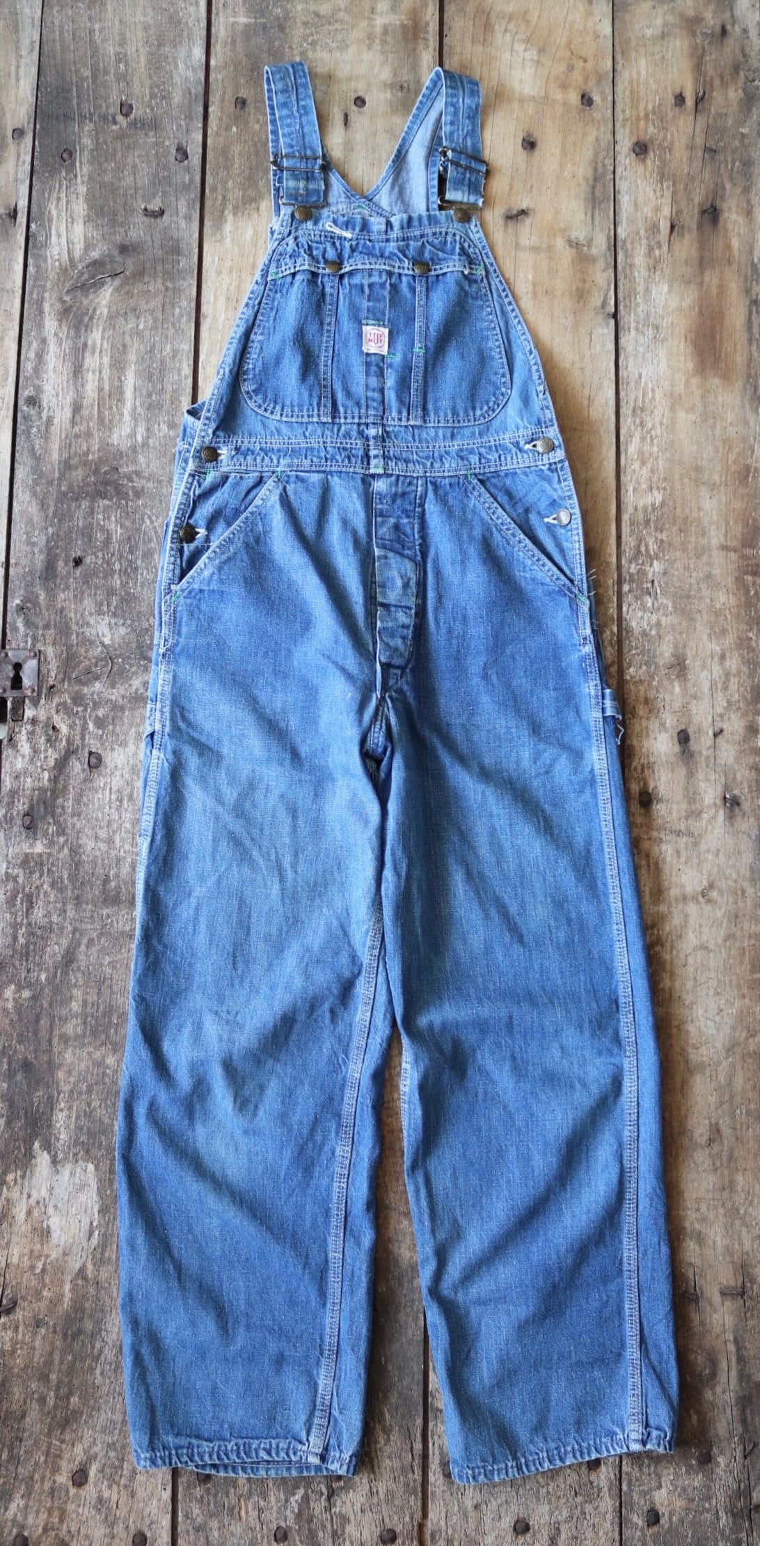 Vintage 1950s 50s American Tuf Nut indigo blue denim overalls dungarees ...