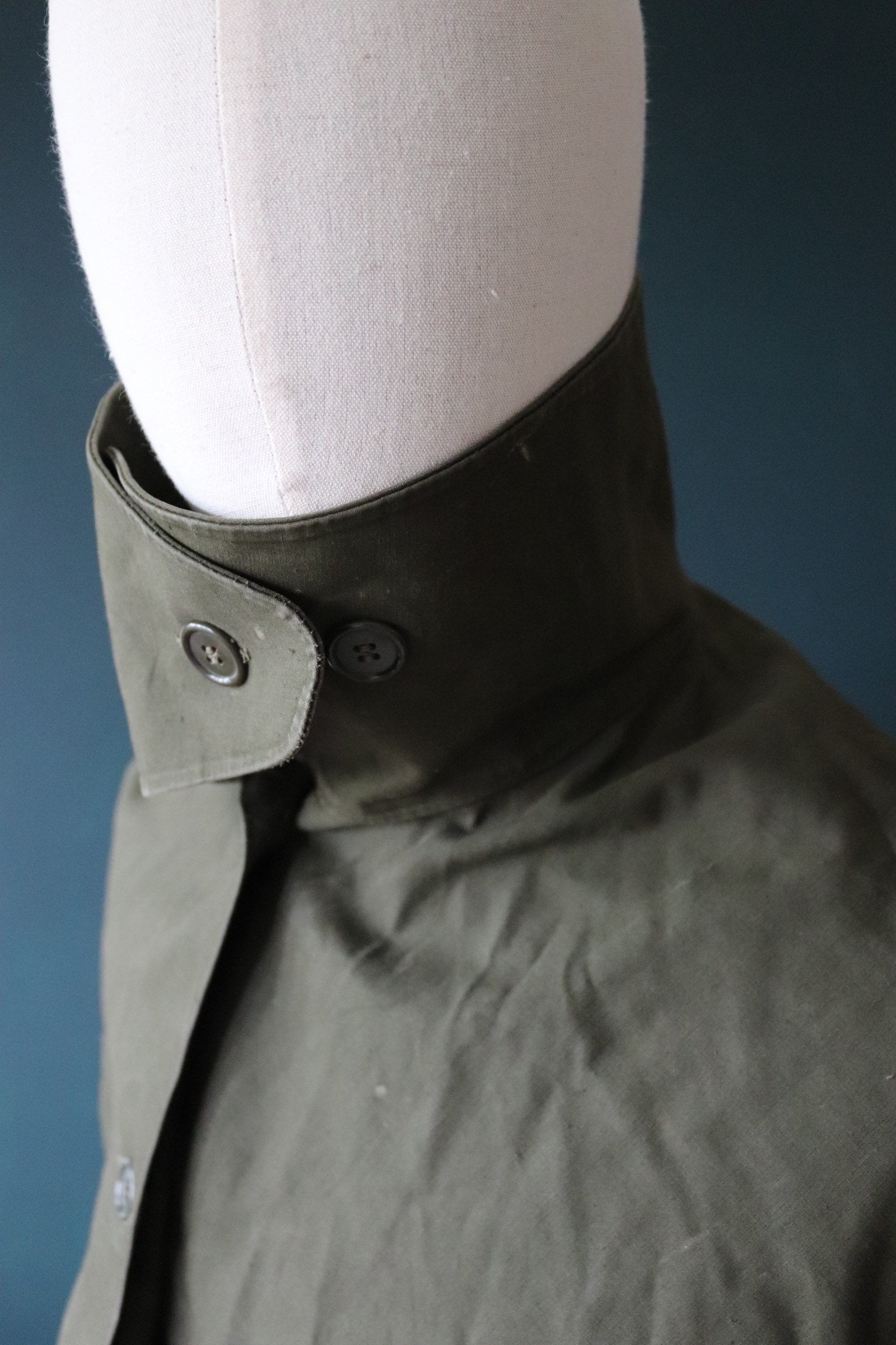 Vintage 1950s 50s khaki green British army military gas cape waterproof ...