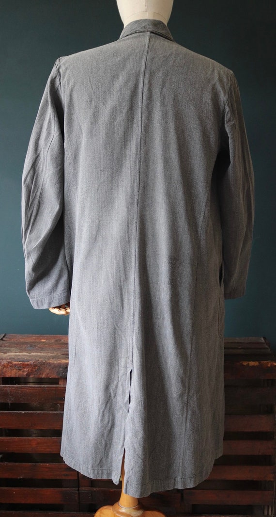 Vintage French Workwear Jacket 1950s Salt Pepper Grey Work Vintage French Workwear Jacket 1950s Salt Pepper Grey Work