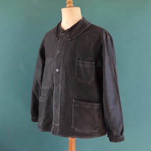 Dark Navy Moleskin Utility Jacket – Drakes