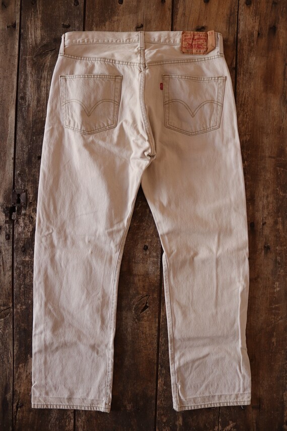 Buy Vintage 2000s 00s Levis 501 Levi Strauss Cream Pale  