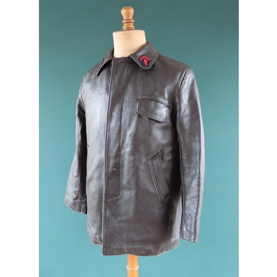 Vintage French Leather Fire Man Jacket - French Vintage | eBay Open