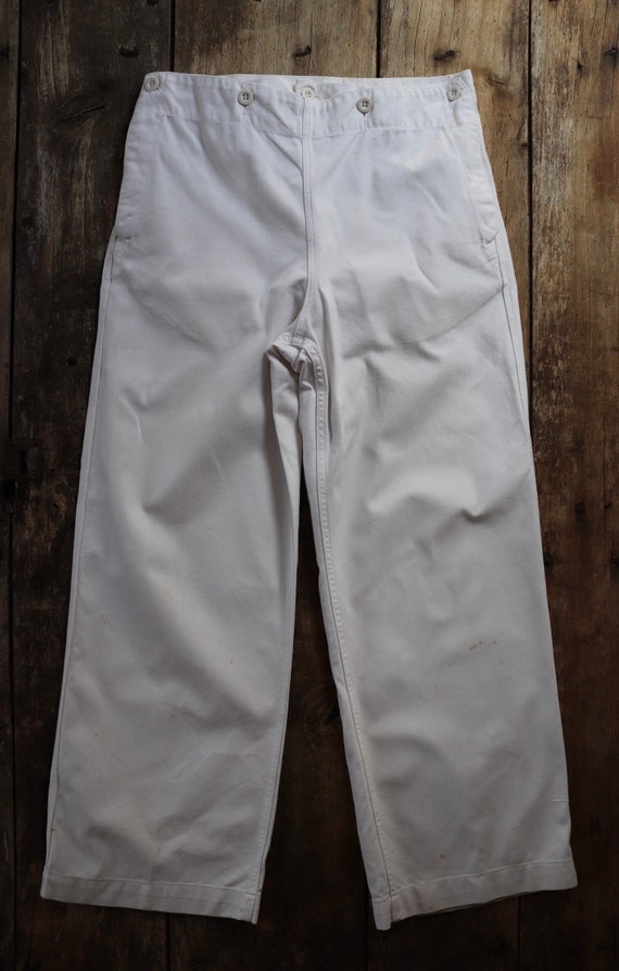 パンツ 1960s French vintage summer trousers VINTAGE FRENCH WORKWEAR BLUE HBT BUCKLE BACK TROUSERS PANTS
