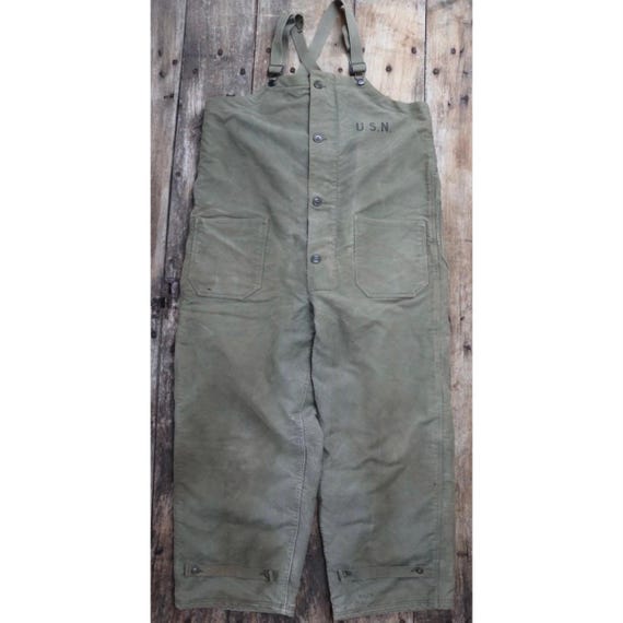 Vintage 1940s US Navy Overalls - USN Deck Dungarees