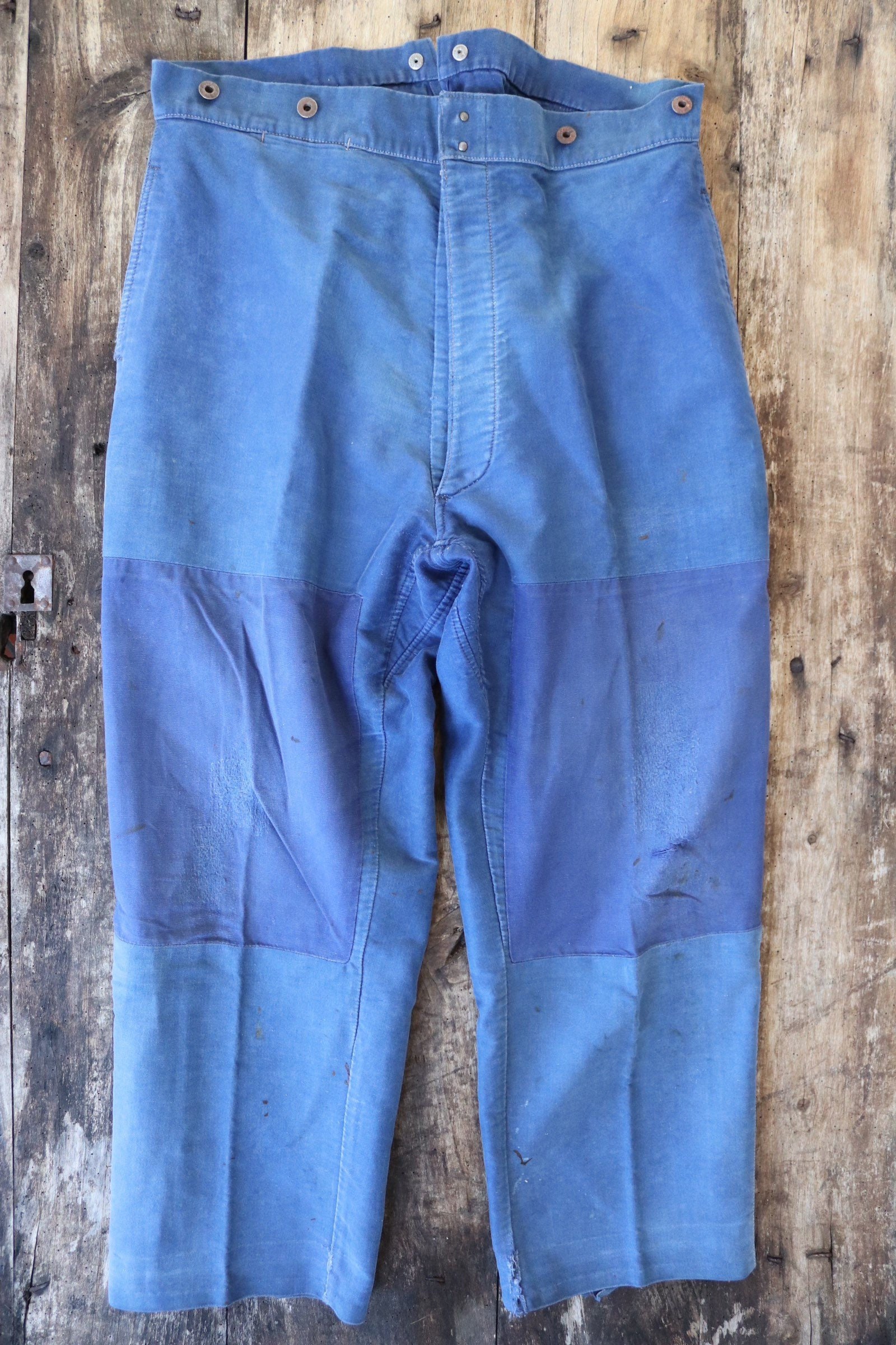 Vintage 1950s 50s Le Mont french bleu de travail blue indigo