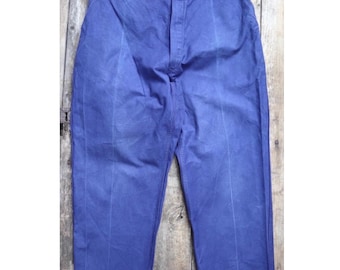 Vintage 1950s French workwear trousers - chore pants - 37" x 26"