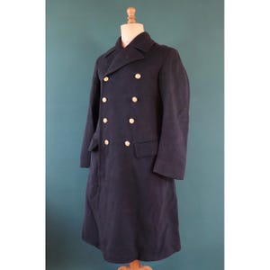 Vintage 1930s Royal Yacht Squadron overcoat - Naval bridge coat - 42" chest