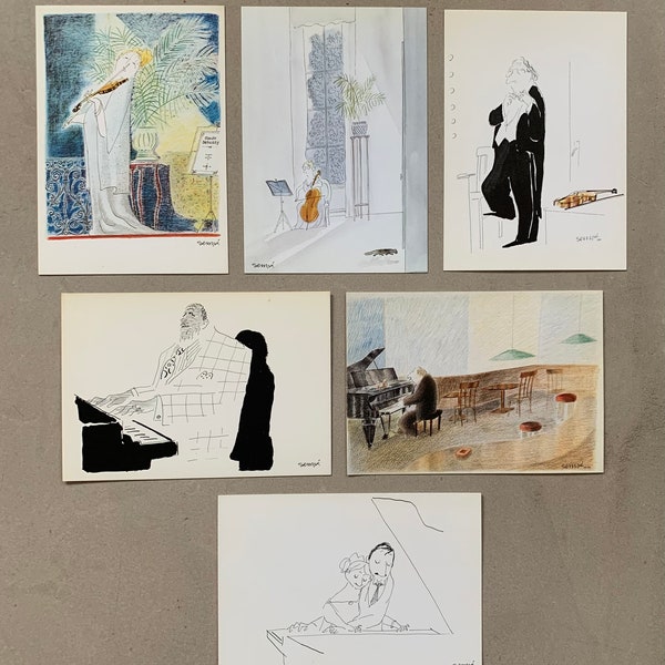 Lot de cartes postales Jean-Jacques Sempé