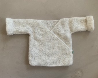 Baby bra size 3 months in alpaca / alpaca knitted hand