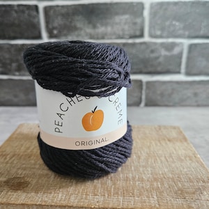 Black, Peaches & Creme, Kitchen Cotton Dishcloth Yarn, Knit Crochet Project,  Medium #4