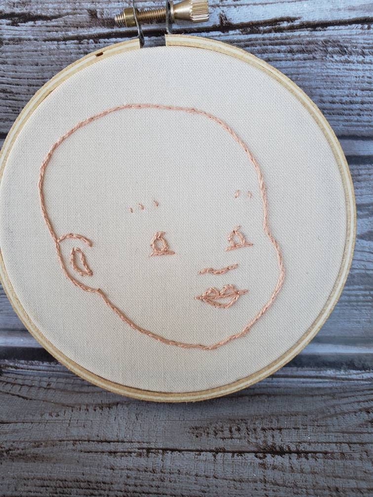 Boy Embroidery Baby Boy Embroidery Embroidery Wall Art Etsy