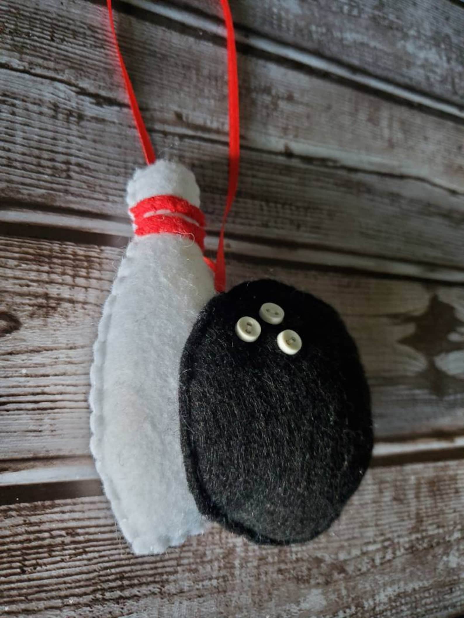 Felt Bowling Ornament Bowling Pin Ornament Bowling Ball Etsy