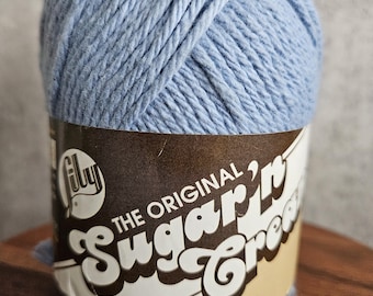 Light Blue, Lily Sugar n Cream, Kitchen Cotton Dishcloth Yarn, Knit Crochet Project, Medium #4