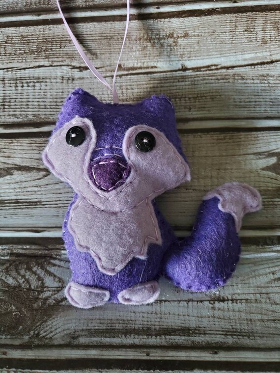 purple wolf plush