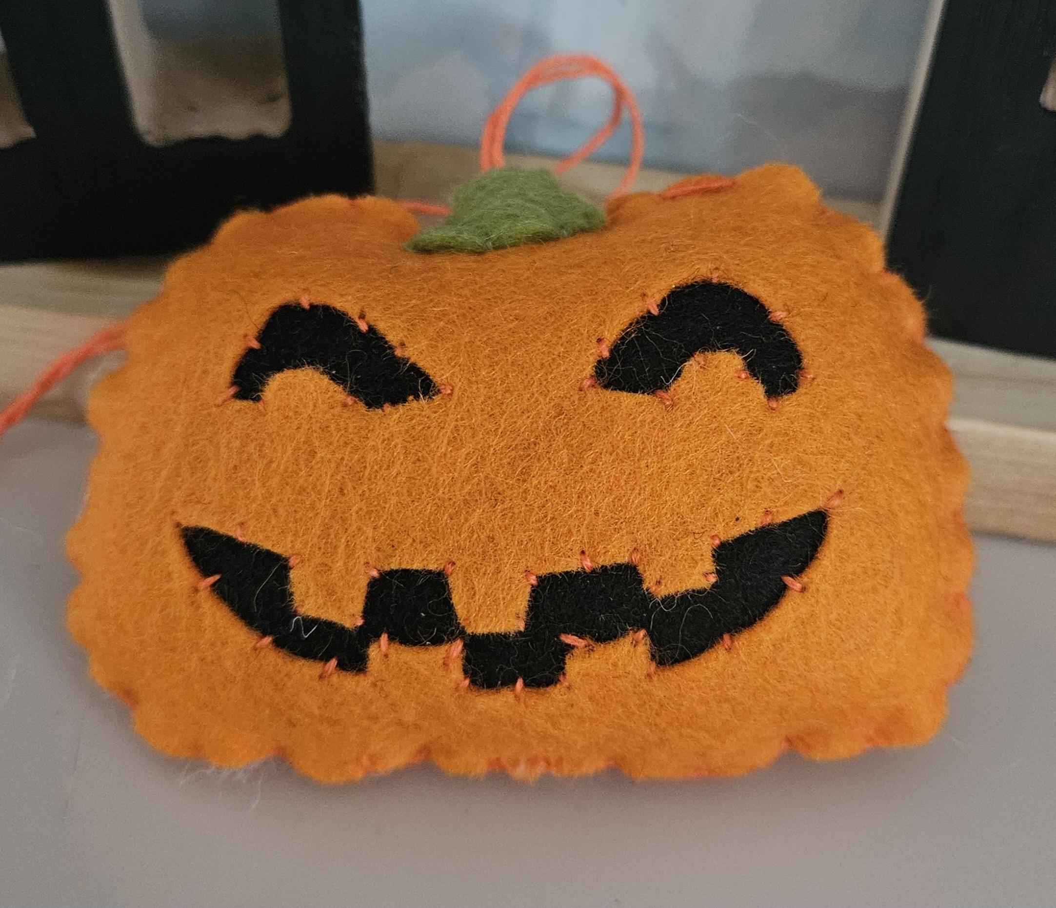 Felt Pumpkin Ornament, Jack O Lantern Plush, Merino Wool Decor - Etsy