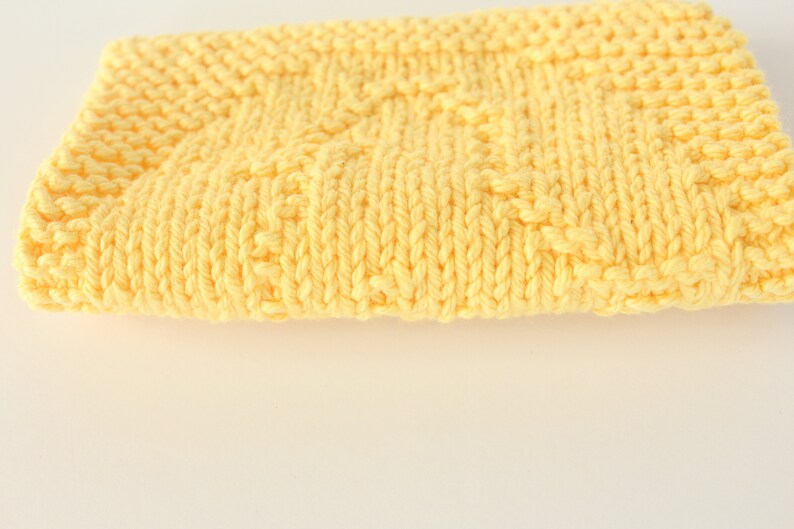 Yellow Chick Washcloth Knit Yellow Washcloth Hand Knit Etsy