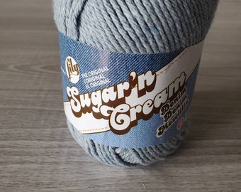 Stonewash, Lily Sugar n Cream, Blue Kitchen Cotton, Knit Crochet Medium #4