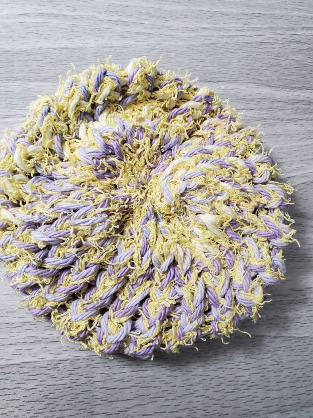 Spring Swirl Scrubby Loom Knit Scrubber Knit Dishcloth Eco Etsy