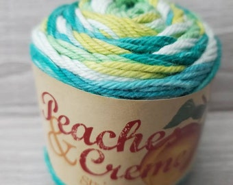 Green Stripes, Peaches & Creme, Kitchen Cotton Yarn, Knit and Crochet Projects, Medium #4