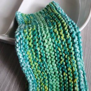 Green Stripes Potholder, Cotton Kitchen Trivet, St Patrick's Day Decor, Ecofriendly Reusable Handmade Gift