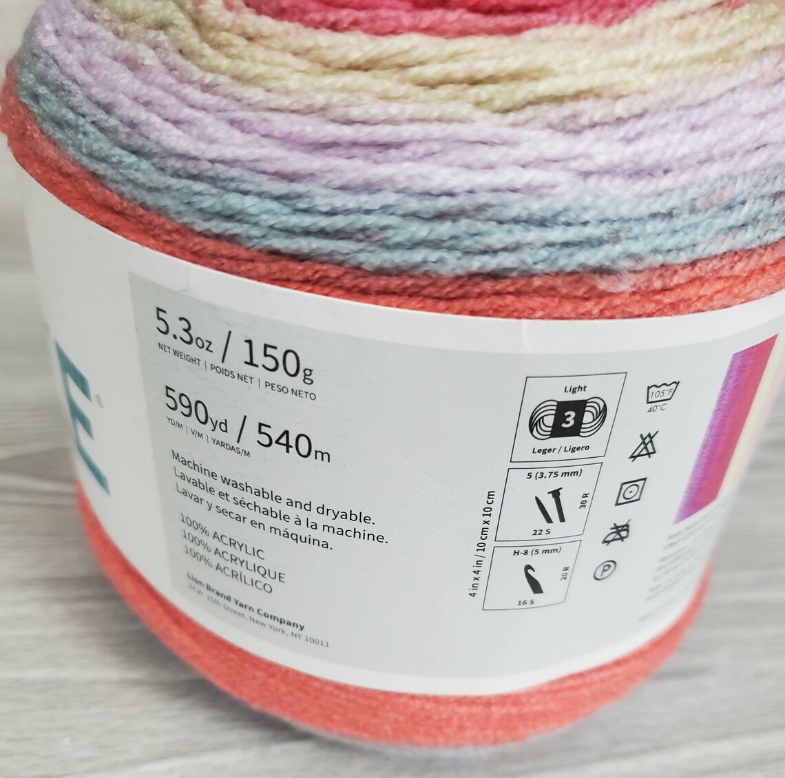 Cherry Blossom Lion Brand Cupcake Yarn Acrylic Knit Crochet Etsy