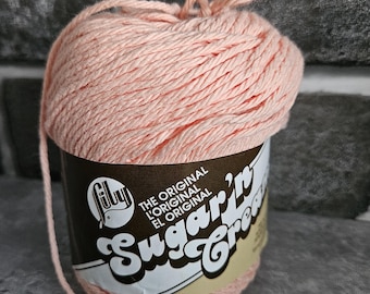 Tea Rose, Lily Sugar n Cream, Peachy Pink, Knitting & Crochet Yarn, Dishcloth Kitchen Cotton, Medium 4, Ecofriendly and Reuseable