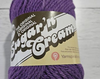 Black Currant, Lily Sugar n Cream, Kitchen Cotton Dishcloth Yarn, Knit Crochet Project, Medium #4