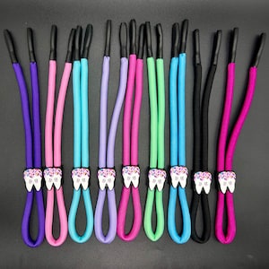 Dental Loupes Or glasses Strap. Sprinkles tooth. Dental Hygienist Gift - Gift For Dentist - Dental Assistant. Loupes are not included.