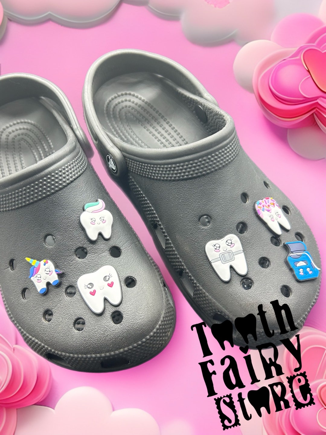 Dental Themed Shoe Charms. Teeth Charms. Tooth Charms. Dental Hygienist