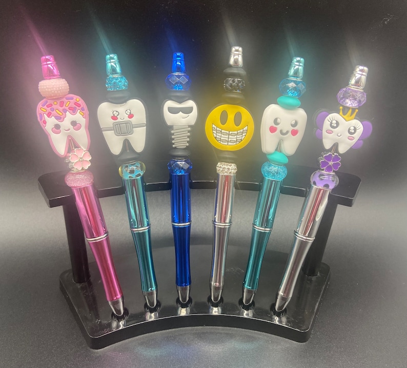 Dental Themed Beaded Pens. Teeth Charms. Tooth Charms. Dental Etsy