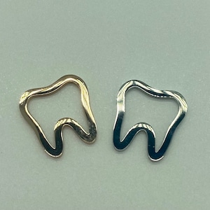 Stainless Steel Tooth Charm: Dental Hygienist Gift (13x14.87cm)