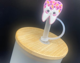 Dental Themed Straw Toppers. Teeth Charms. Tooth  charms. Dental Hygienist, Dental Hygiene, Dentist, Dental Assistant.