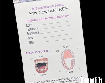 Dental Hygienist Patient Notepad: Personalized Appointment Notes