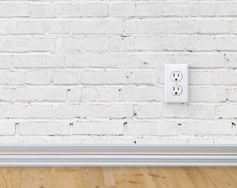 Brick Wallpaper Self Adhesive | Vintage Brick Peel and Stick Wallpaper | Removable for Interior Design | White Brick | Removable Wallpaper