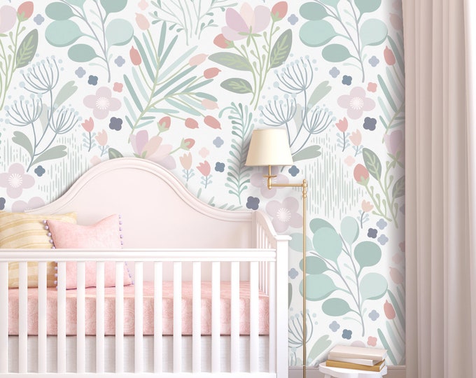 Neutral Rainbow Wallpaper / Peel and Stick Removable / Baby Etsy