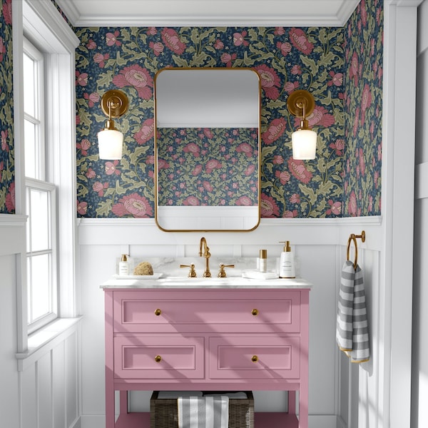 Bathroom Wallpaper - Etsy